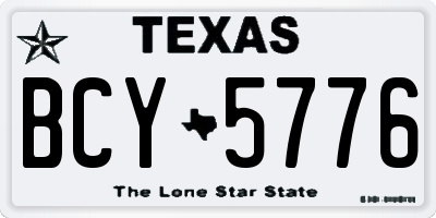 TX license plate BCY5776