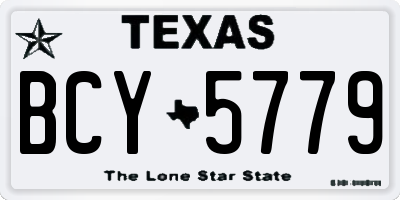 TX license plate BCY5779
