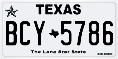 TX license plate BCY5786
