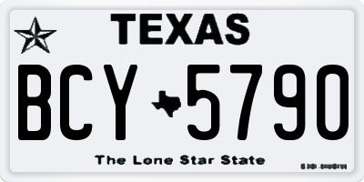 TX license plate BCY5790