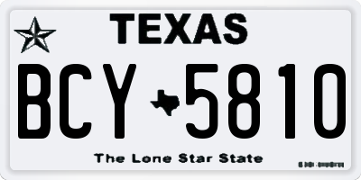 TX license plate BCY5810