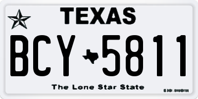 TX license plate BCY5811