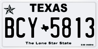 TX license plate BCY5813