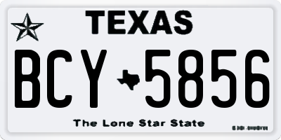 TX license plate BCY5856