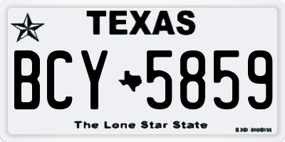 TX license plate BCY5859