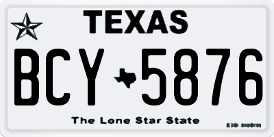 TX license plate BCY5876