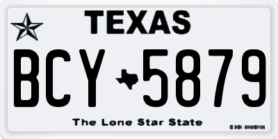 TX license plate BCY5879