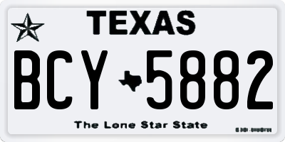 TX license plate BCY5882