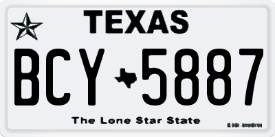 TX license plate BCY5887
