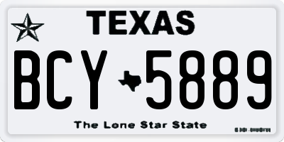 TX license plate BCY5889