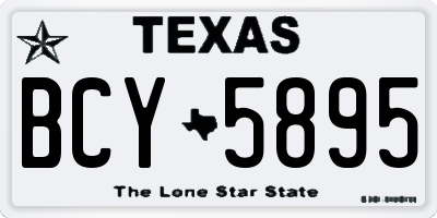 TX license plate BCY5895