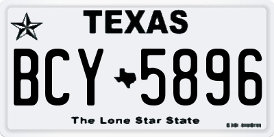 TX license plate BCY5896