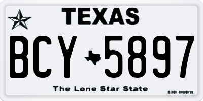 TX license plate BCY5897