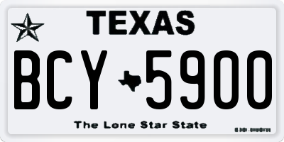 TX license plate BCY5900