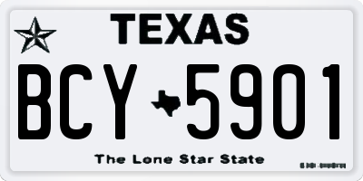 TX license plate BCY5901