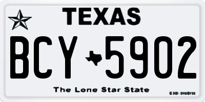 TX license plate BCY5902