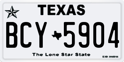 TX license plate BCY5904