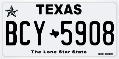 TX license plate BCY5908