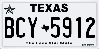TX license plate BCY5912