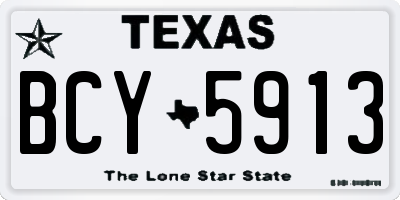 TX license plate BCY5913