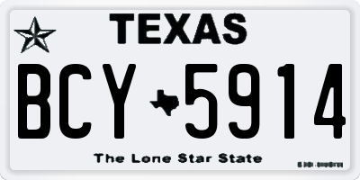 TX license plate BCY5914