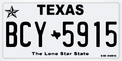 TX license plate BCY5915