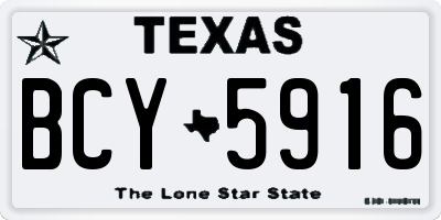 TX license plate BCY5916