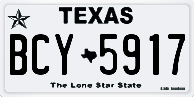 TX license plate BCY5917