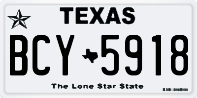 TX license plate BCY5918