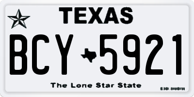 TX license plate BCY5921