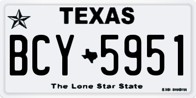 TX license plate BCY5951