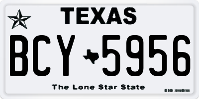 TX license plate BCY5956