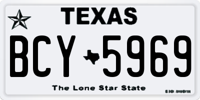 TX license plate BCY5969