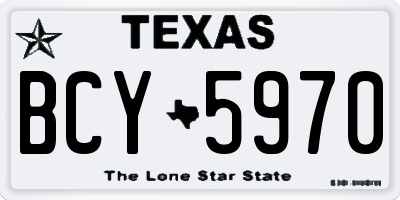 TX license plate BCY5970