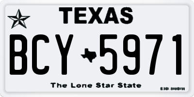TX license plate BCY5971