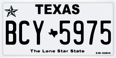 TX license plate BCY5975