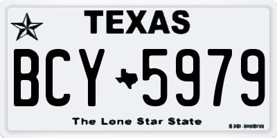 TX license plate BCY5979