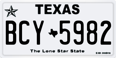 TX license plate BCY5982