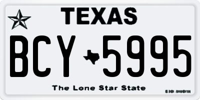 TX license plate BCY5995