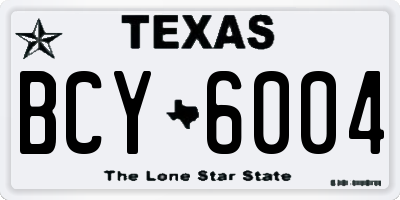 TX license plate BCY6004