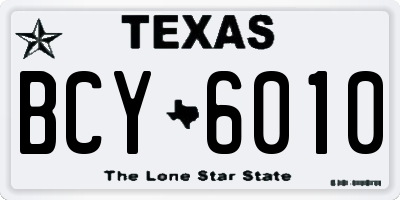 TX license plate BCY6010