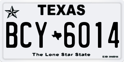 TX license plate BCY6014