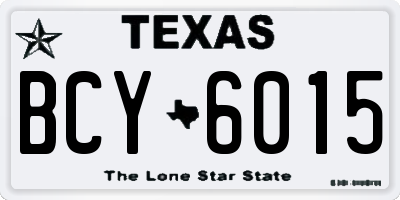 TX license plate BCY6015