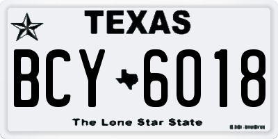 TX license plate BCY6018