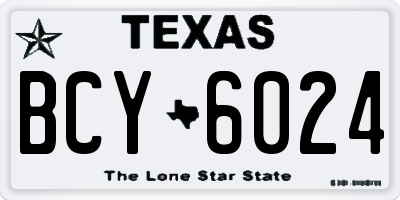 TX license plate BCY6024