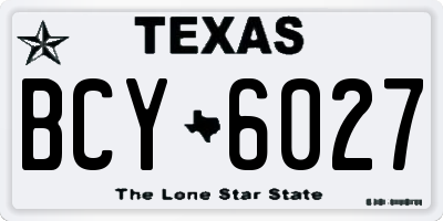 TX license plate BCY6027