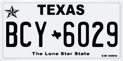 TX license plate BCY6029