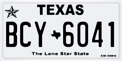 TX license plate BCY6041