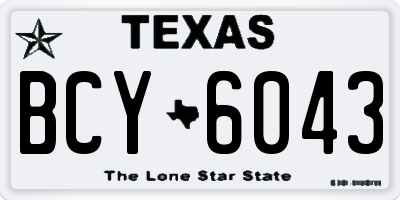 TX license plate BCY6043