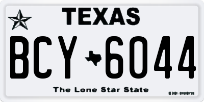 TX license plate BCY6044